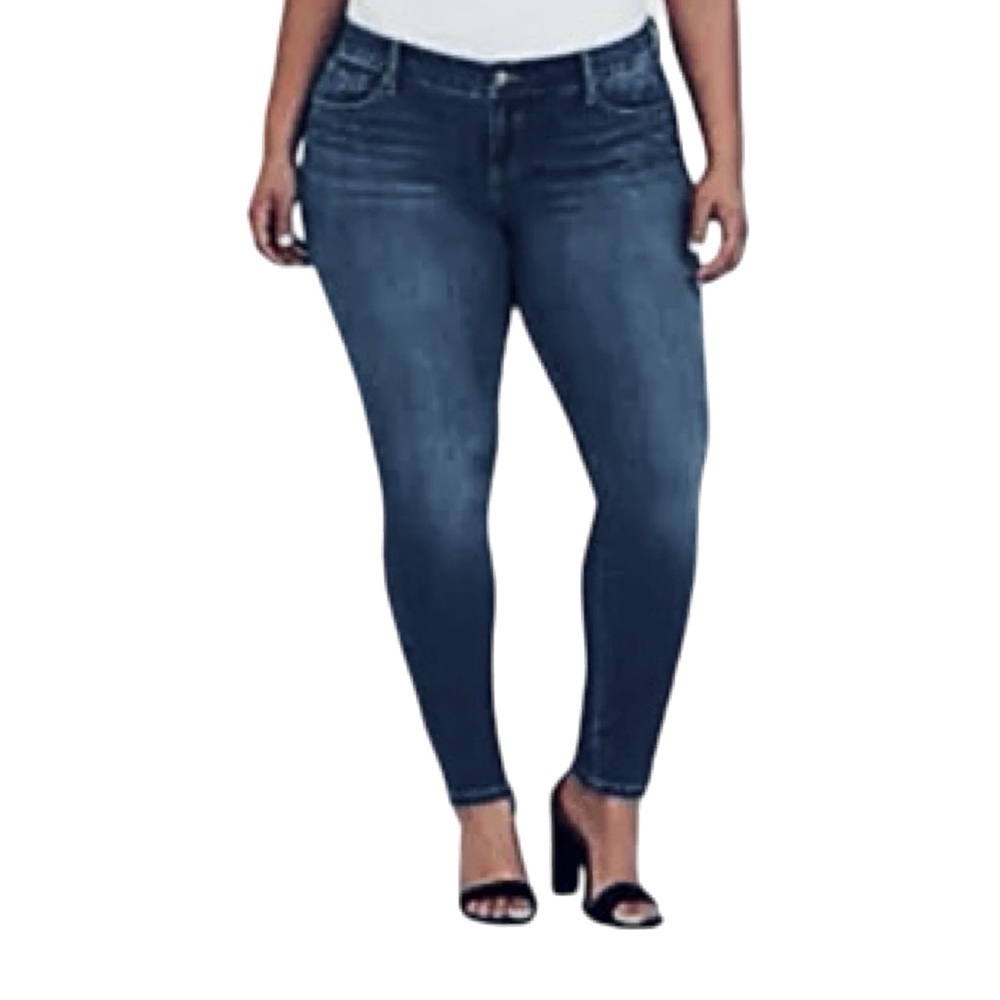 Torrid Skinny Jeans 26 Short Plus Medium Dark Wash Stretch High Waist